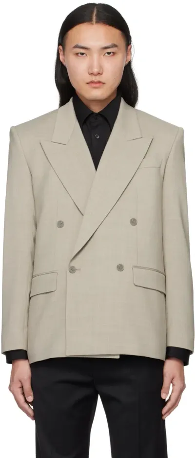 Filippa K Gray Boxy Blazer In Sage Melange