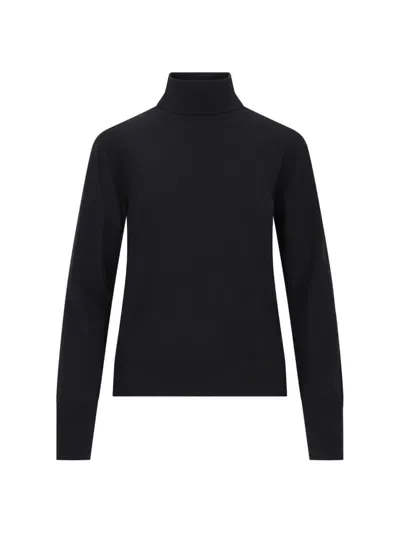 Filippa K Logo Turtleneck Sweater In Black