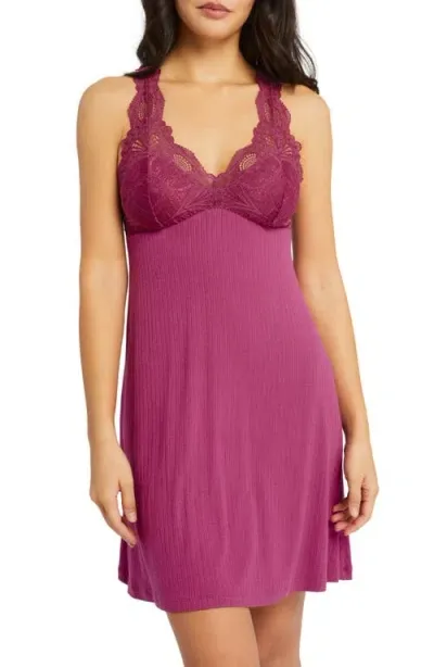 Fleur't Belle Epoque Lace Chemise In Pink