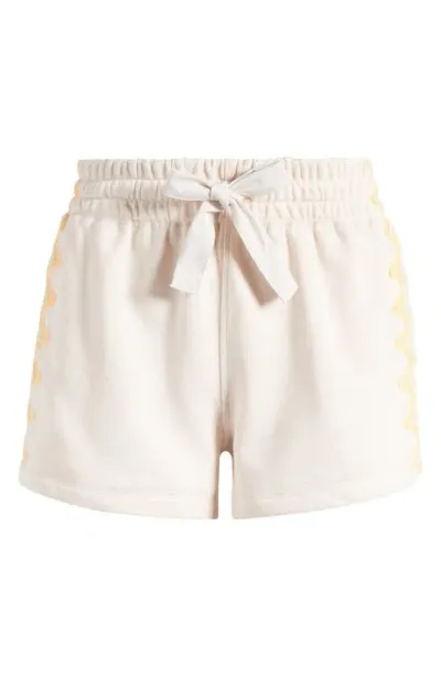 Fp Movement Free People  Feeling Wavy Side Appliqué Cotton Blend Shorts In Beached Clay Combo