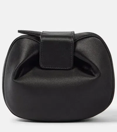 Gabriela Hearst Soft Demi Satin Clutch In Black