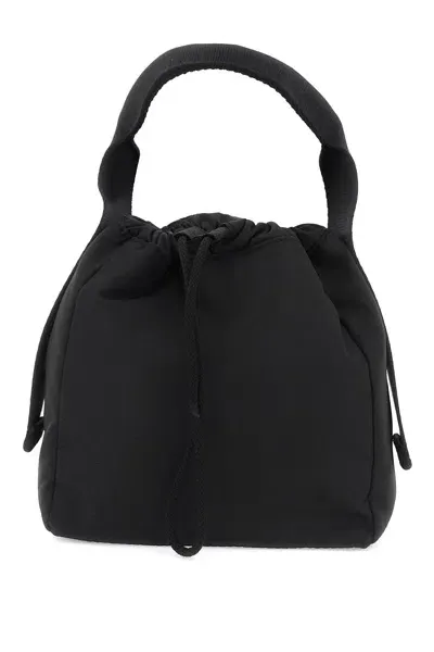 Ganni Recycled Nylon Handbag With 9 In Black