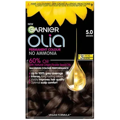 Garnier Olia Permanent Hair Dye (various Shades) - 5.0 Brown In White