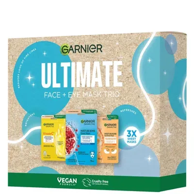 Garnier Ultimate Face And Eye Mask Trio Giftset In White