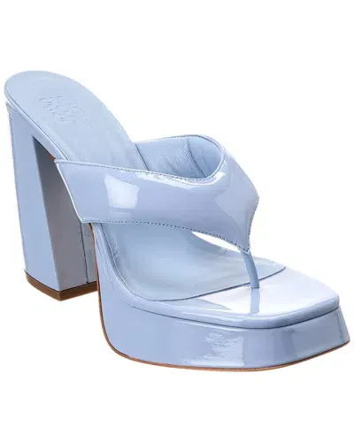 Gia Borghini Patent Thong Sandal In Blue