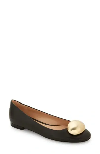 Gianvito Rossi Dome Ballet Flat In Black