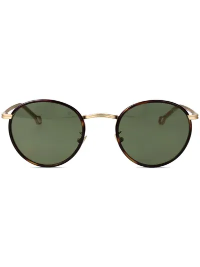 Giorgio Armani Round-frame Sunglasses In ゴールドトーン