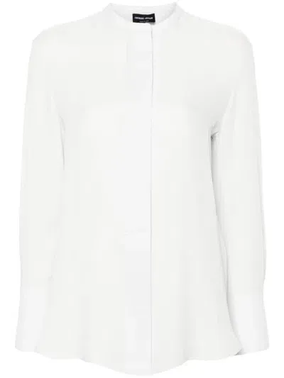 Giorgio Armani Silk Shirt In White