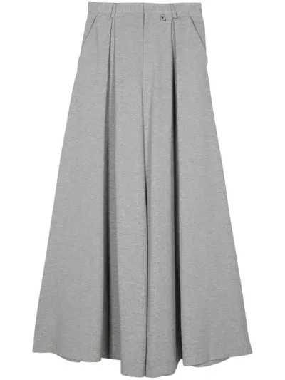 Giuseppe Di Morabito Logo-plaque Palazzo Pants In Grey