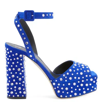 Giuseppe Zanotti New Betty Sparkle In Blue