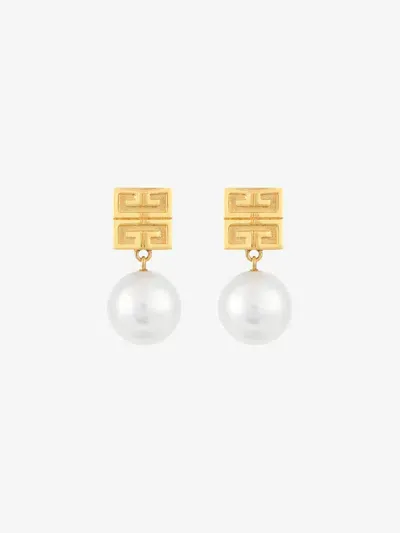 Givenchy 4g Earrings In Metal With Pearls In Multicolor