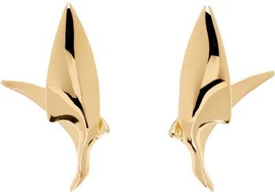 Givenchy Gold Bird Earrings In 710-golden Yellow