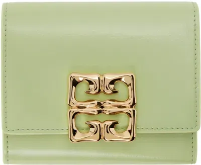 Givenchy Green 4g Liquid Wallet In 331-almond Green