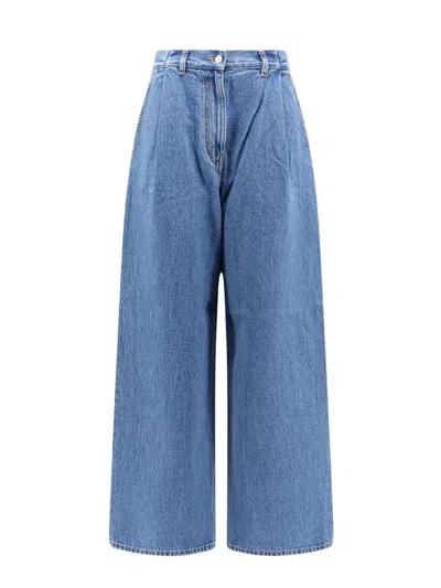 Givenchy Denim Wideleg Jeans In Blue