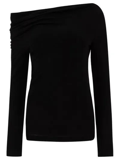 Givenchy Top With Draped Collar In Black