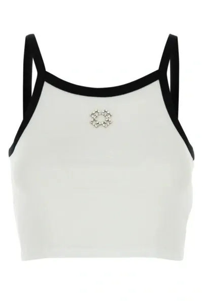 Givenchy Woman Cropped Spaghetti Strap Tank Top In Multicolor