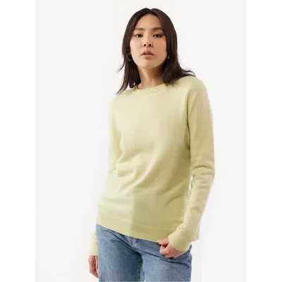 Gobi Cashmere Crew Neck Sweater In Tender Yellow