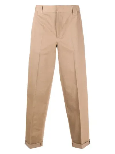 Golden Goose Beige Straight-leg Chino Pants For Men In Green