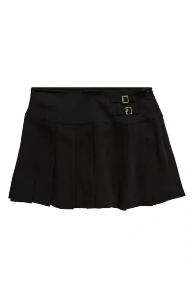 Good Luck Girl Kids' Pleated Utility Skort In Black