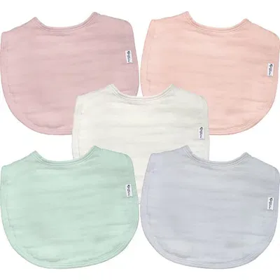 Green Sprouts Kids'  5-pack Organic Cotton Muslin Baby Bibs In Rose