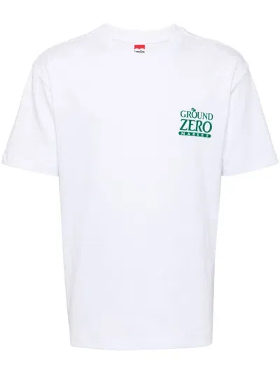 Ground Zero Logo-print Cotton T-shirt In White