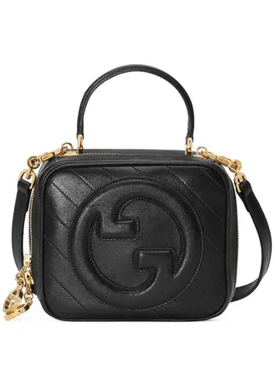 Gucci Blondie Logo-patch Tote Bag In Black