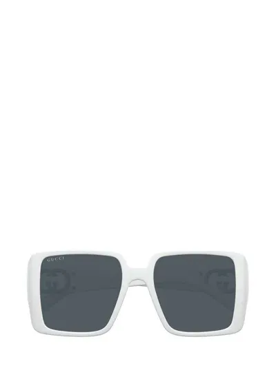 Gucci Eyewear Square Frame Sunglasses In White