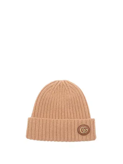 Gucci Hat With `double G` In Brown