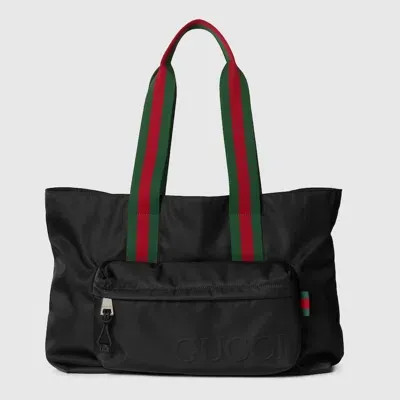 Gucci Large Tote Bag With  Logo In 黑色