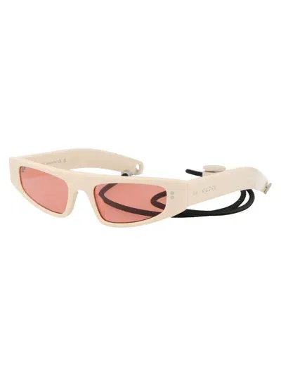 Gucci Sunglasses In 007 Ivory Ivory Red