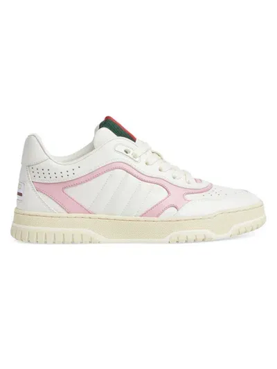 Gucci Bicolor Web Low-top Sneakers In Bianco