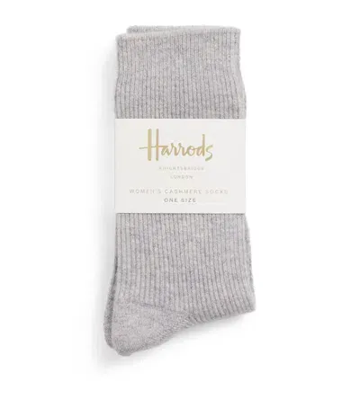 Harrods Cashmere Socks In Grey