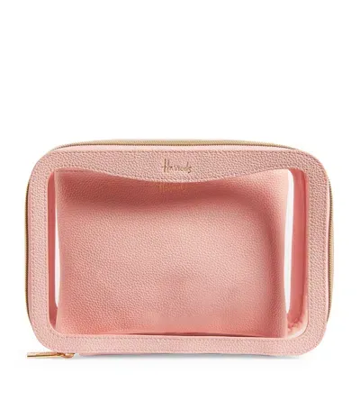 Harrods Transparent Oxford Cosmetic Bag In Pink