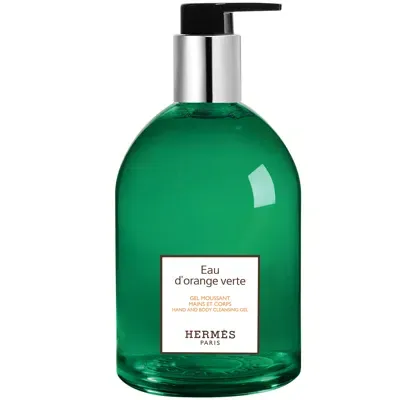 Hermes Eau D'orange Verte Hand And Body Cleansing Gel Bottle 300ml In White