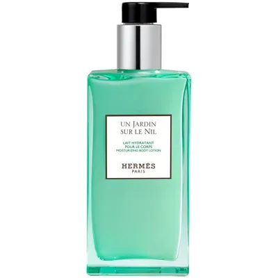 Hermes Un Jardin Sur Le Nil Moisturizing Body Lotion Bottle 200ml In White