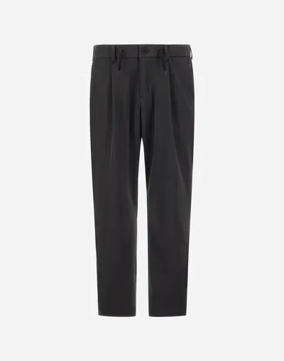 Herno Easy Suit Stretch Trousers In Hellgrau