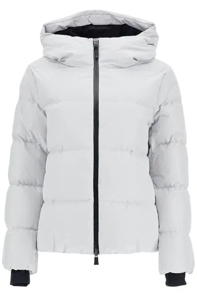 Herno Laminar Short Down Jacket With Hood In Grey