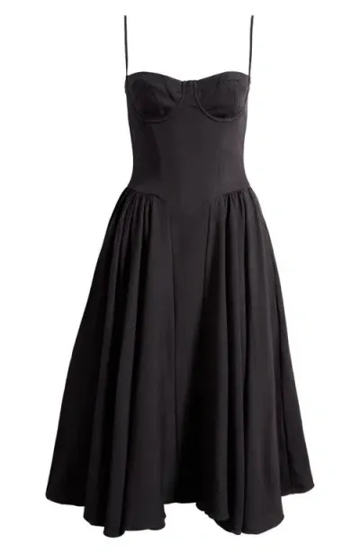 House Of Cb Samaria Underwire Fit & Flare Cocktail Dress In Black