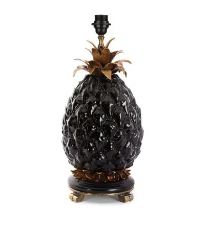 House Of Hackney Ceramic Ananas Pineapple Lamp Base In Black