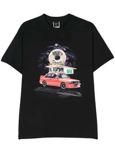 Huf Drive Thru T-shirt In Black