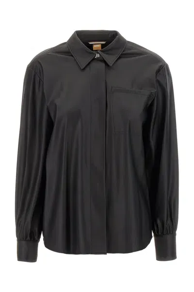 Hugo Boss Black Synthetic Leather Shirt