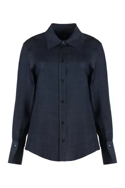 Hugo Boss Denim Look Shirt In Blue