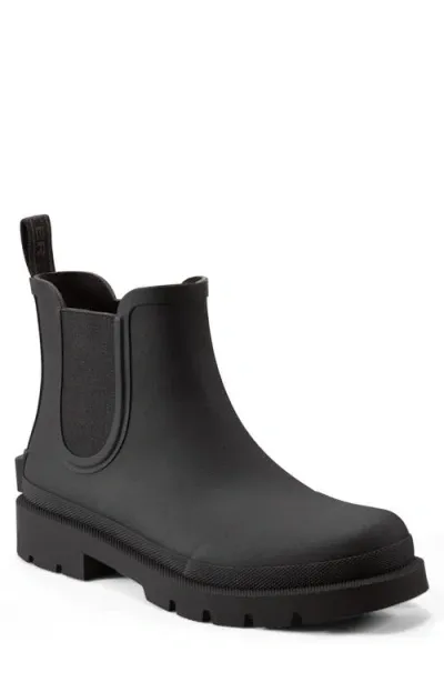 Hunter Orford Insulated Waterproof Chelsea Boot In Black/black