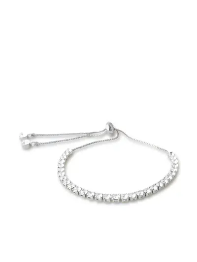 Hzmer Jewelry Crystal-embellished Drawstring Bracelet In Silver