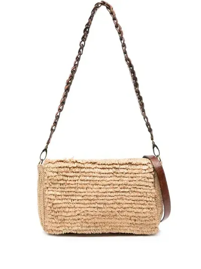 Ibeliv Hafa Raffia Shoulder Bag In Brown