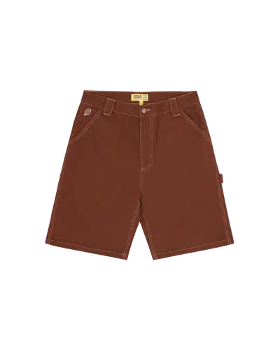 Icecream Europe Kids' Canvas Carpenter Shorts In Slate Brown