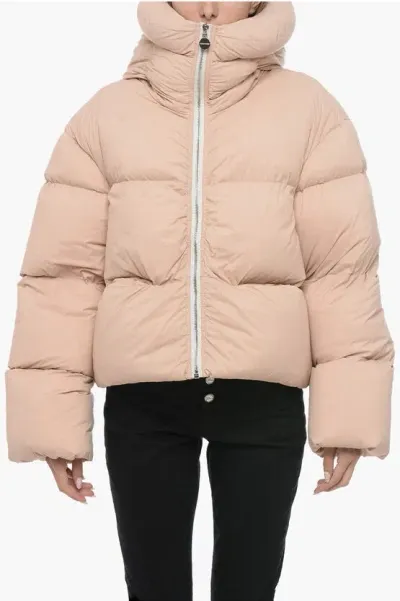 Ienki Ienki Turtleneck Puff Down-jacket With Cuffs In Pink