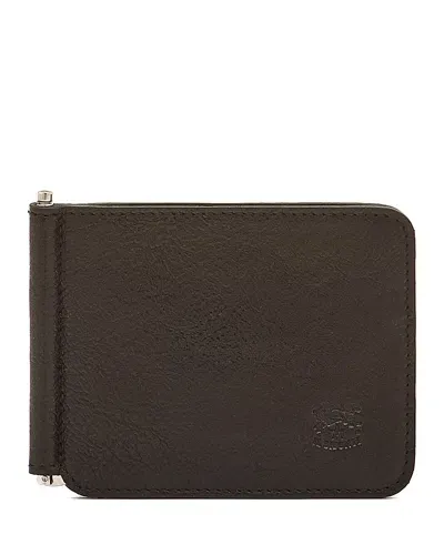 Il Bisonte Galileo Bi Fold With Money Clip In Black