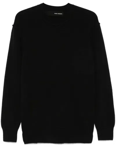 Isabel Benenato Crew-neck Fine-knit Jumper In Black