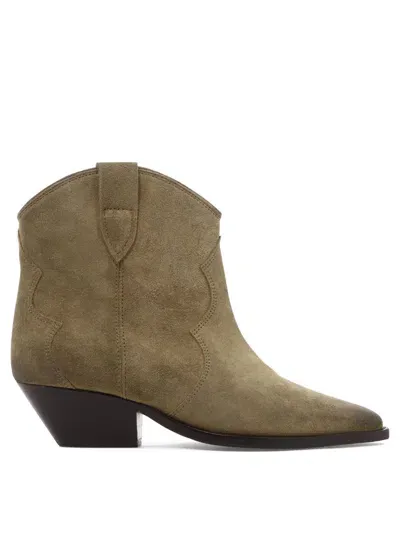 Isabel Marant Dewina Suede Ankle Boots In Grey